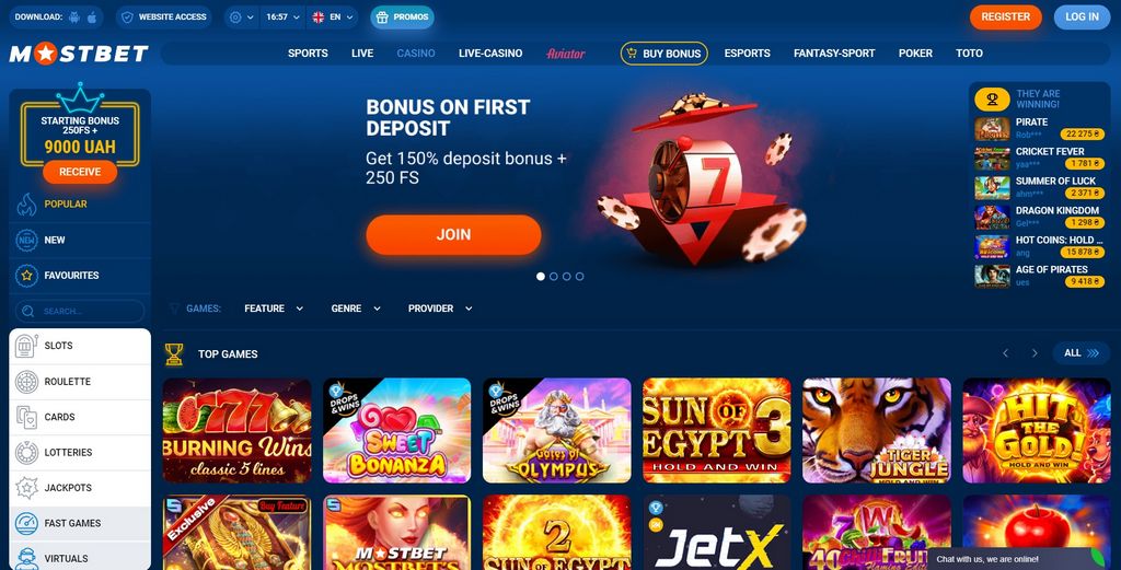 Mostbet - Estabelecimento Oficial de Jogos Online e Site de Apostas Esportivas