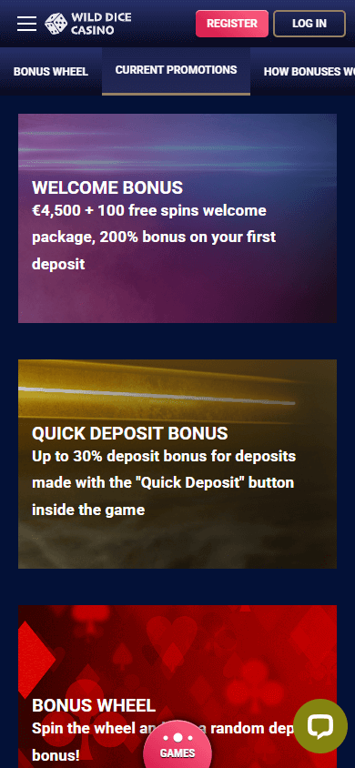 Récompenses et offres du site de casino Wild Dice Récompenses et offres du site de casino Wild Dice